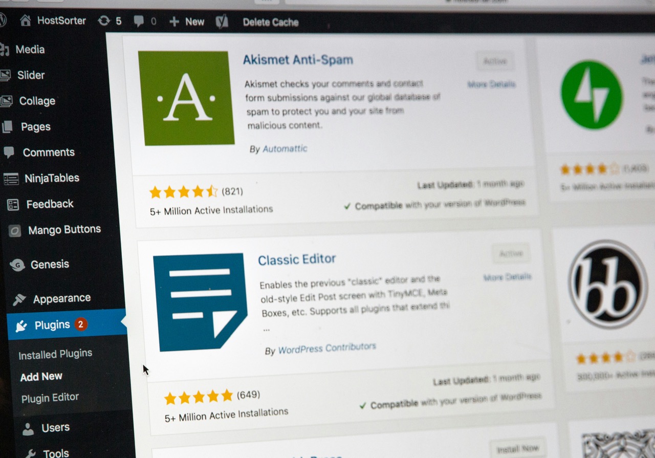 WordPress-Plugins fuer eine professionelle Website